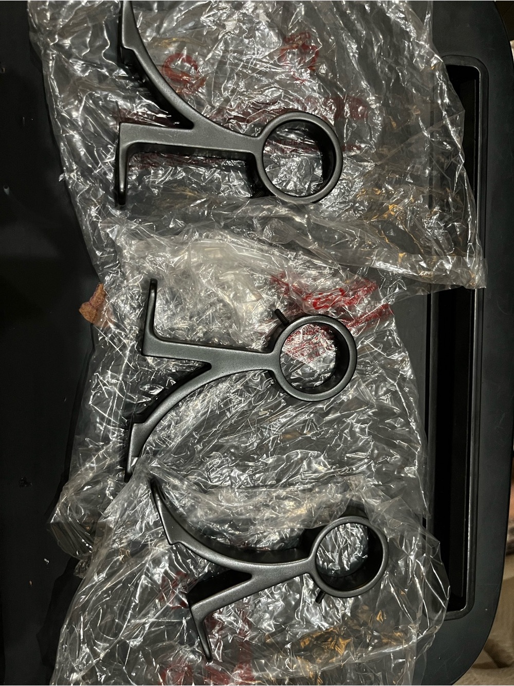 3 Pottery Barn Standard Antique Bronze curtain Brackets NWT $20 - Picture 2 of 6